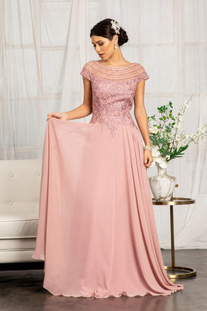 Retro & Vintage Dusty Rose Shimmering One Shoulder Fairytale Prom Gown |  Unique Vintage